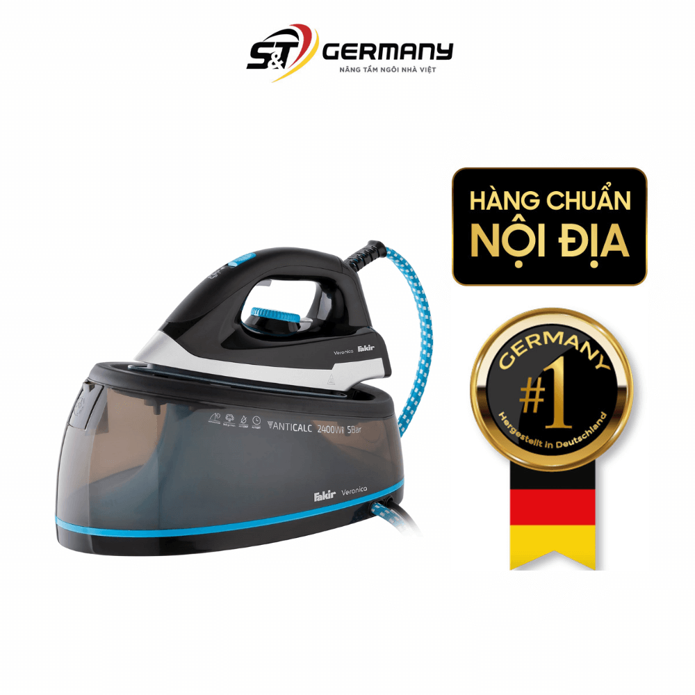 Bàn là hơi nước Fakir Veronica 2400W màu xanh đen