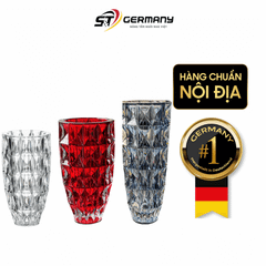 Bình hoa pha lê Crystal Bohemia Diamond 25, 28, 33 cm nhiều màu