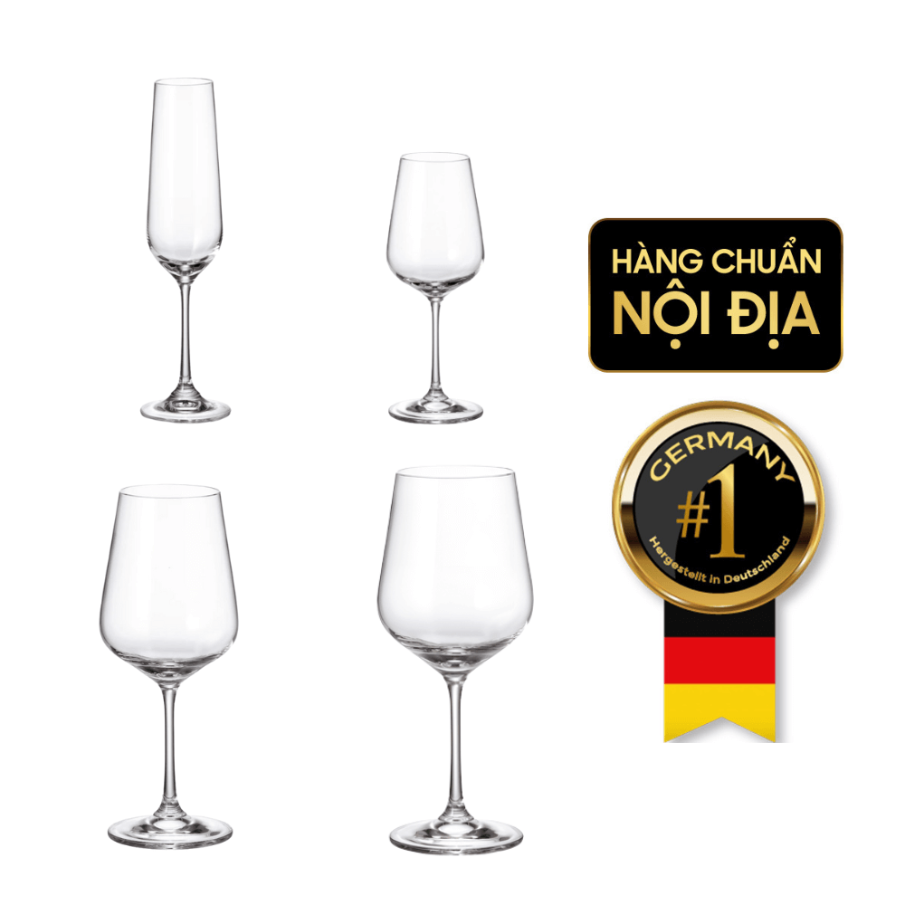 Bộ 6 ly Bohemia Strix, nhiều dung tích