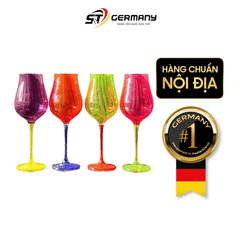 Set 4 ly vang Limosa màu 400ml Crystal Bohemia