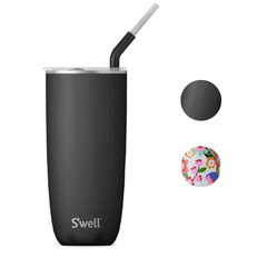 Cốc cách nhiệt S'Well bằng thép không gỉ, 700ml, kèm ống hút