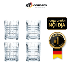 Set 4 cốc whisky thấp Nachtmann Square 101050 345ml