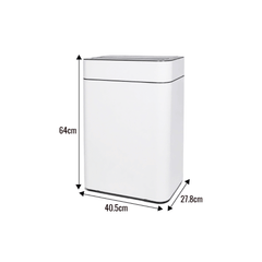 Thùng rác inox cảm biến Elpheco mở hai cánh 60L (có lõi 40L) - Màu trắng - ELPH5575 White