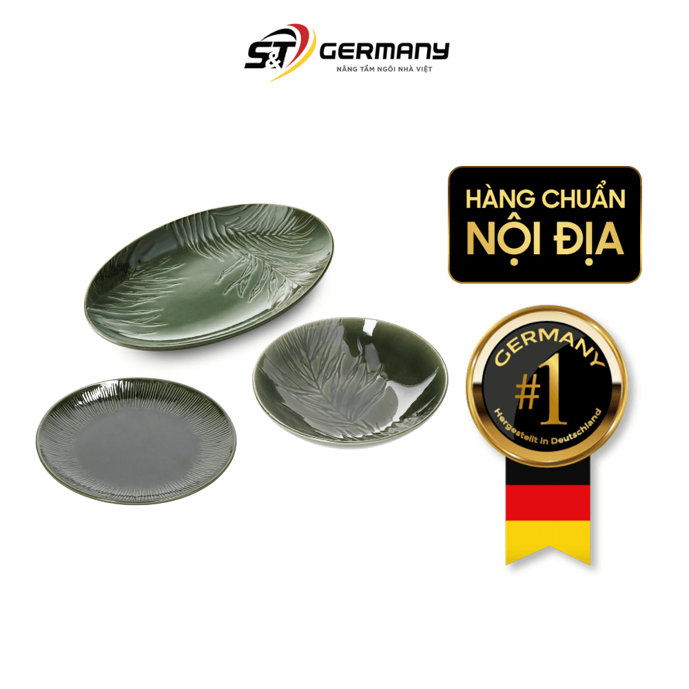 Đồ dùng bàn ăn Mikasa Jardin nhiều món, chất liệu gốm đá