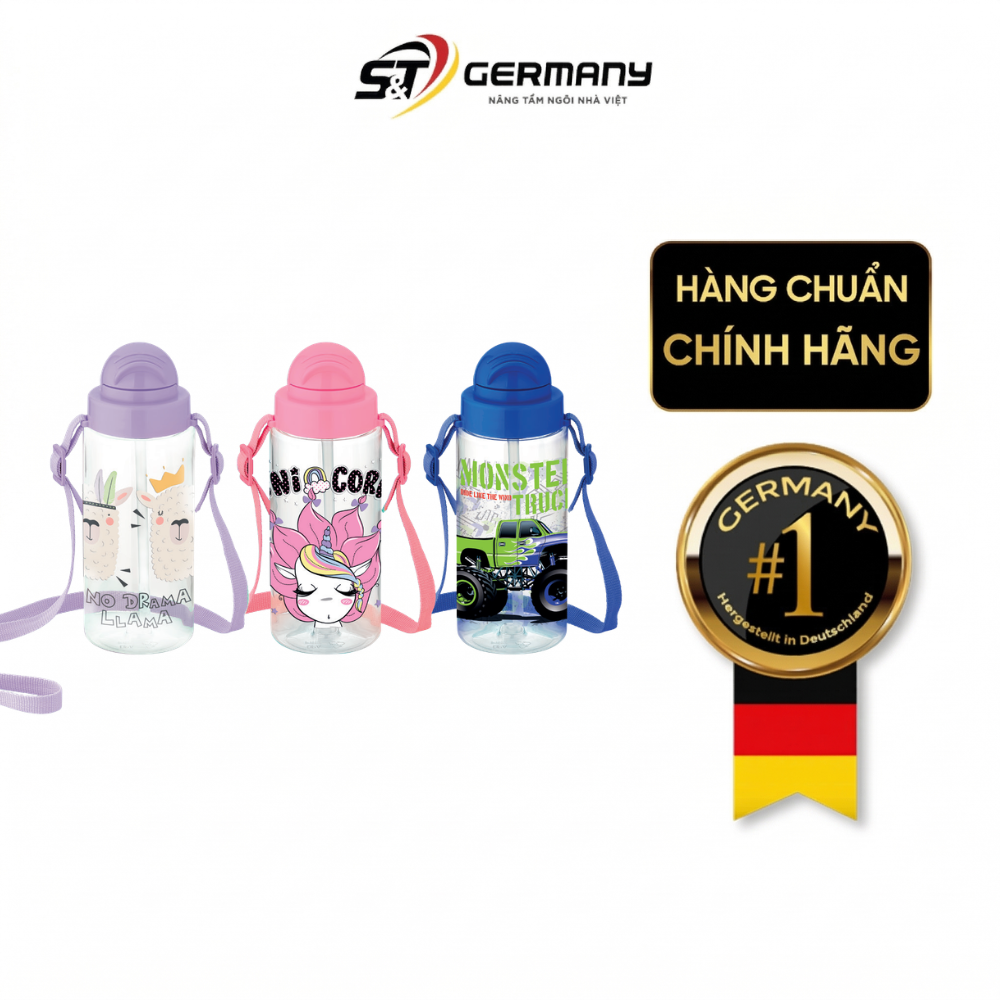 Bình nước trẻ em Tritan cao cấp Renga Migo 500ml - 912008-024 nhiều màu