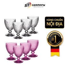 Set 4 ly pha lê VILLEROY BOCH Boston 400ml, nhiều màu