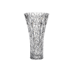 Lọ hoa Memphis trắng 30.5cm Crystal Bohemia