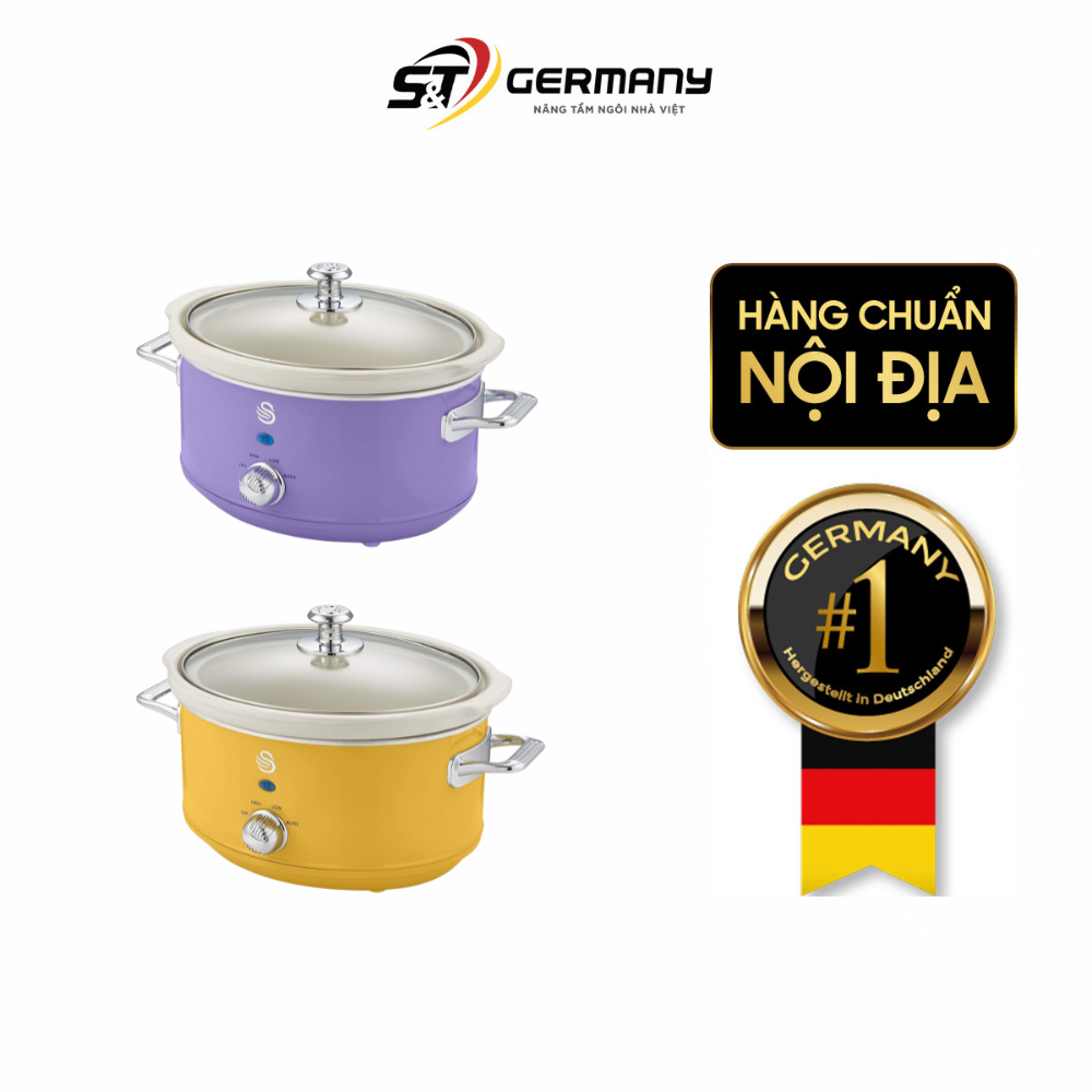 Nồi nấu chậm Swan Retro 3,5L nhiều màu