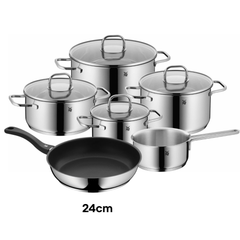 Bộ nồi WMF Inspiration 6 món kèm quánh và chảo chống dính WMF Devil 24/28 cm