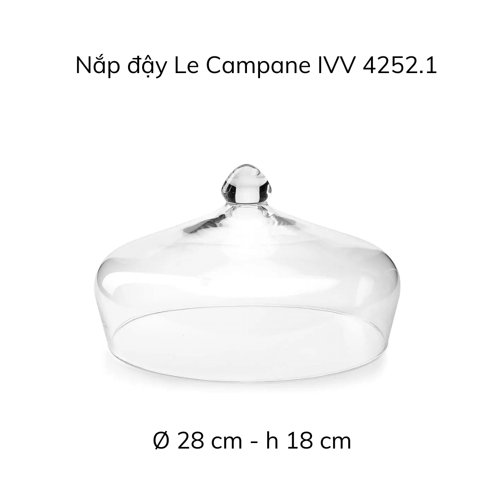 Nắp đậy Le Campane Dome trắng 28cm IVV 4252.1