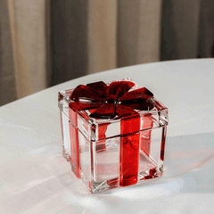 Thố pha lê Doza đỏ Crystal Bohemia