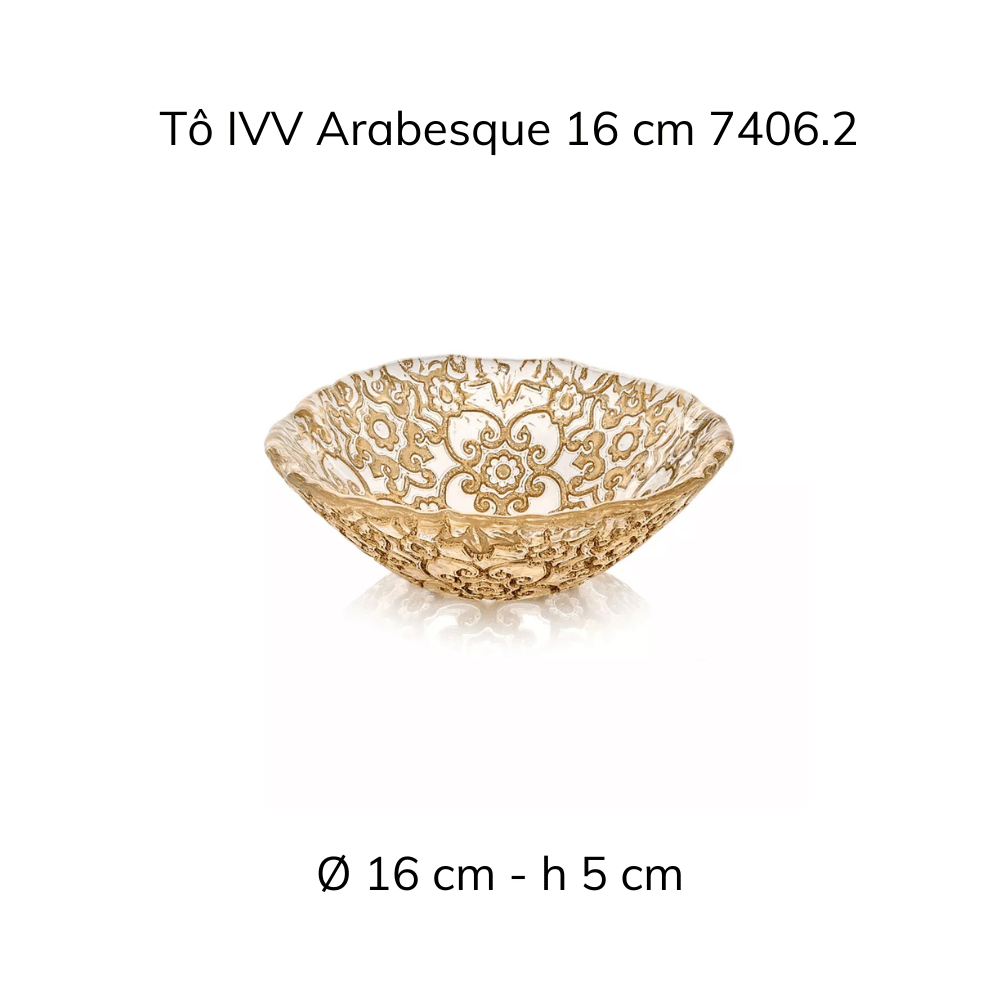 Tô Arabesque Gold Leaf nhiều kích cỡ