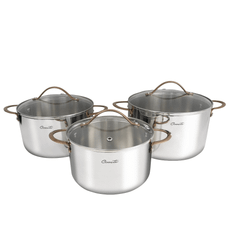 Nồi inox 304 cao cấp Ciwete nắp kính, nhiều kích cỡ