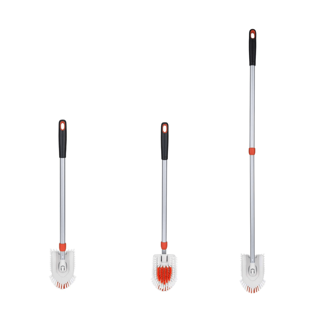 Chổi cọ bồn tắm và tường gạch nhà vệ sinh OXO