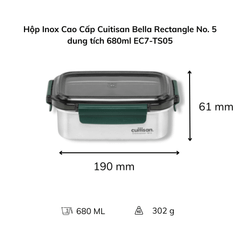 Hộp Inox Cao Cấp Cuitisan Bella nhiều dung tích