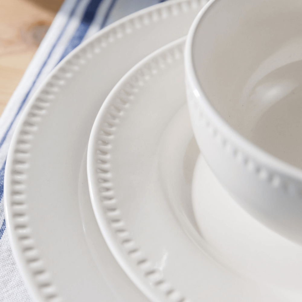 Đồ dùng bàn ăn Mikasa Cranborne nhiều món, chất liệu gốm đá