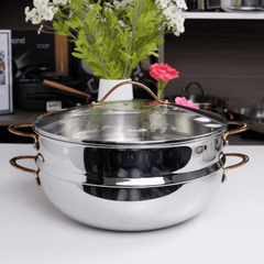 Bộ chảo sâu và xửng hấp Ciwete 32cm SS0105-3PC