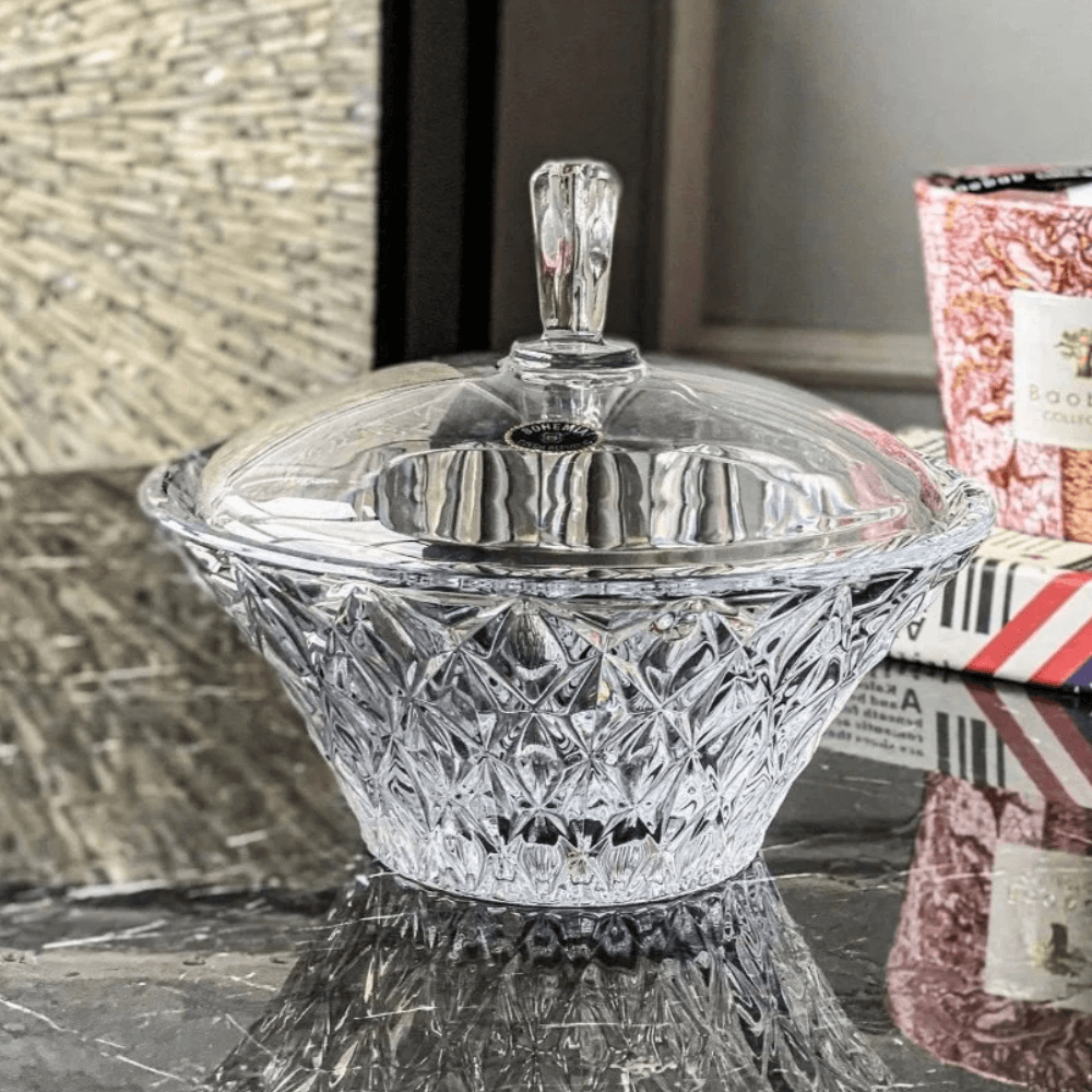 Thố Memphis trắng 19.5cm Crystal Bohemia