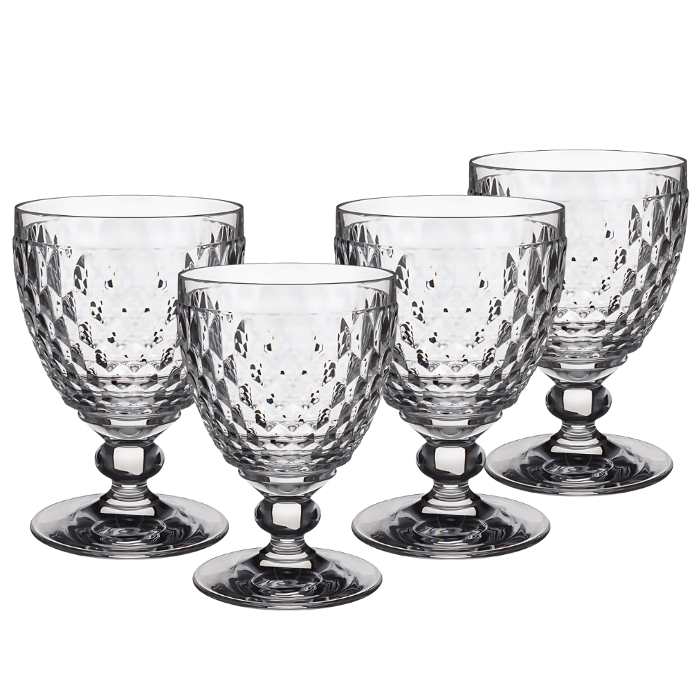 Set 4 ly pha lê VILLEROY BOCH Boston 400ml, nhiều màu