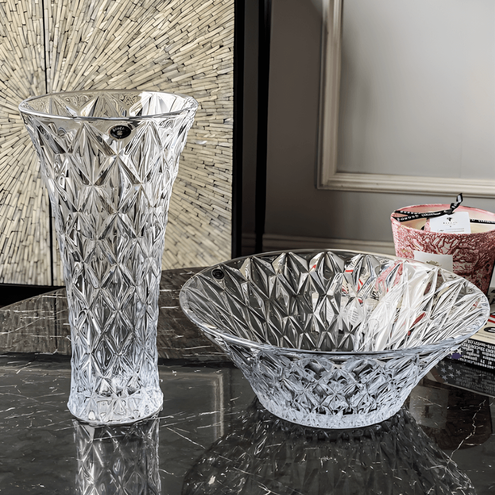 Tô Memphis trắng 30.5cm Crystal Bohemia