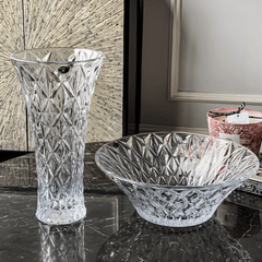 Tô Memphis trắng 30.5cm Crystal Bohemia