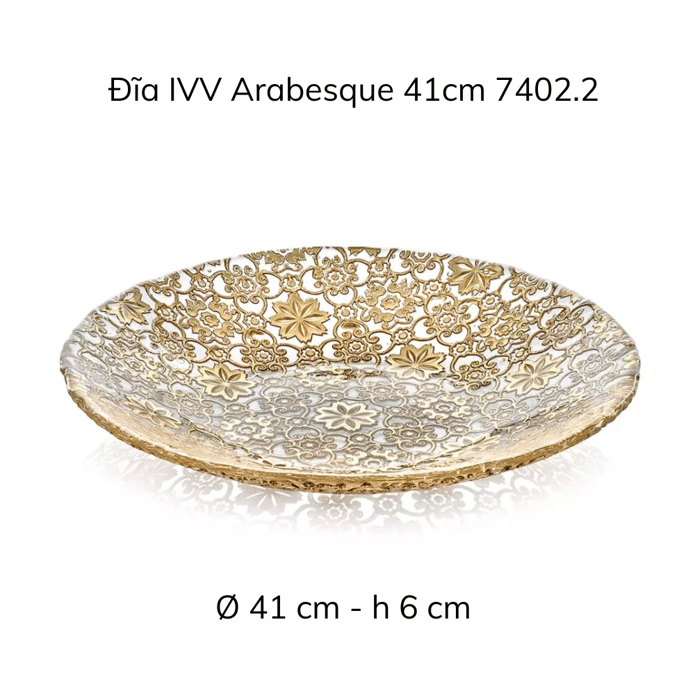 Đĩa Arabesque Centrepiece Gold Leaf 41cm IVV 7402.2
