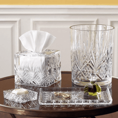 Hộp đựng khăn giấy pha lê Godinger Dublin