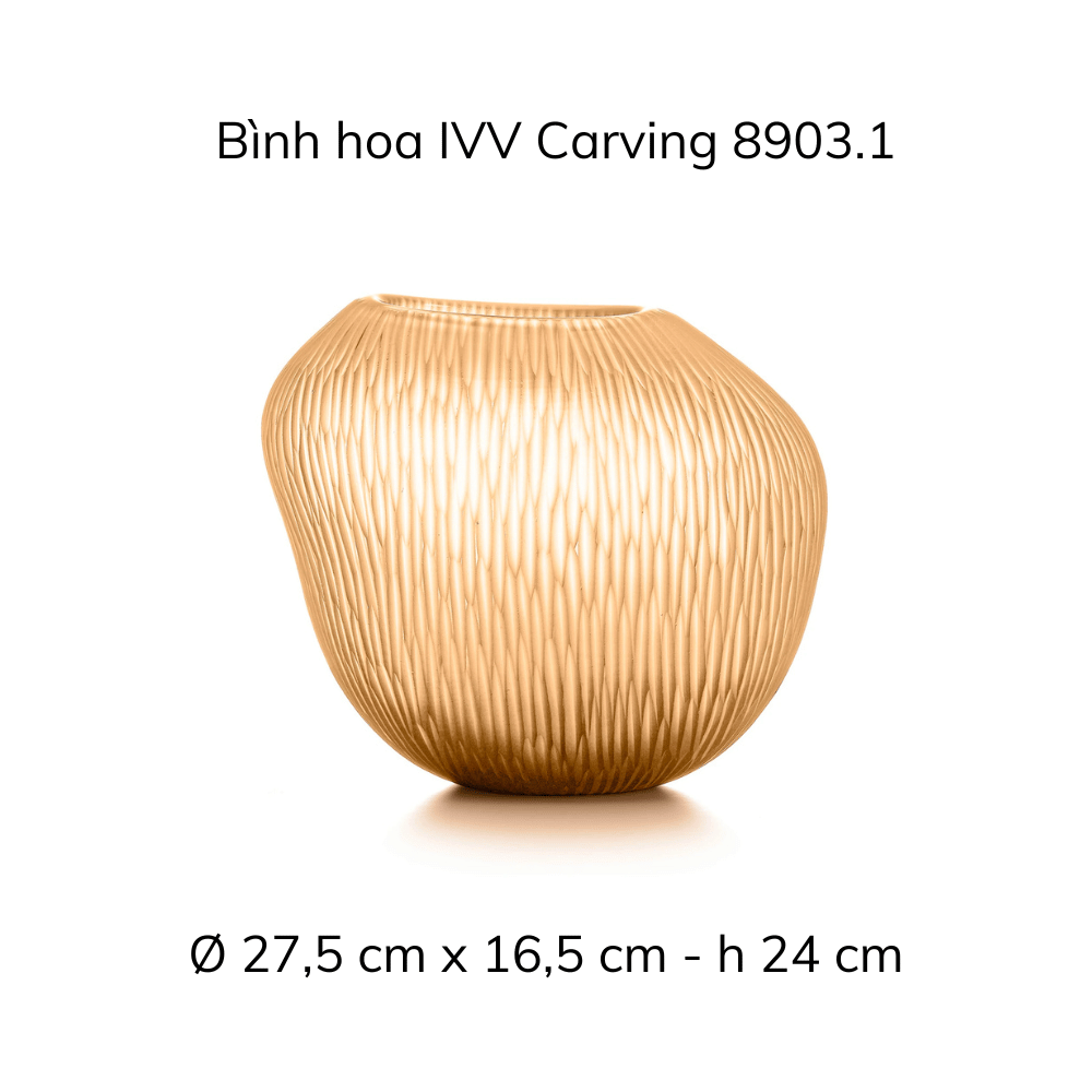 Bình hoa IVV Carving Stain 23/24/36 cm nhiều màu