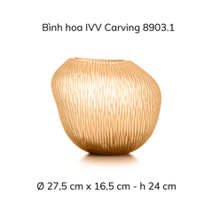Bình hoa IVV Carving Stain 23/24/36 cm nhiều màu