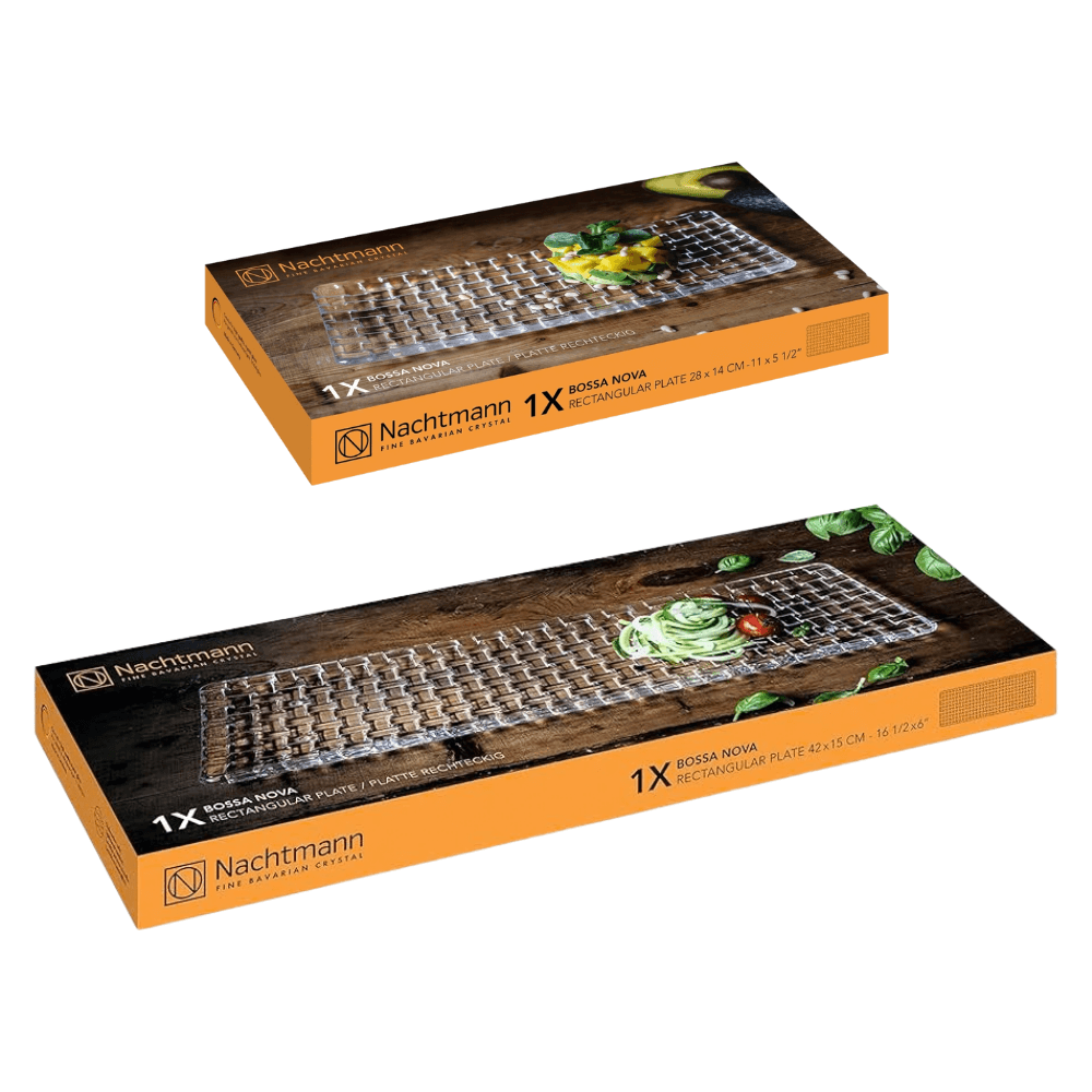 Đĩa pha lê chữ nhật dài Nachtmann Bossa Nova 28/42cm