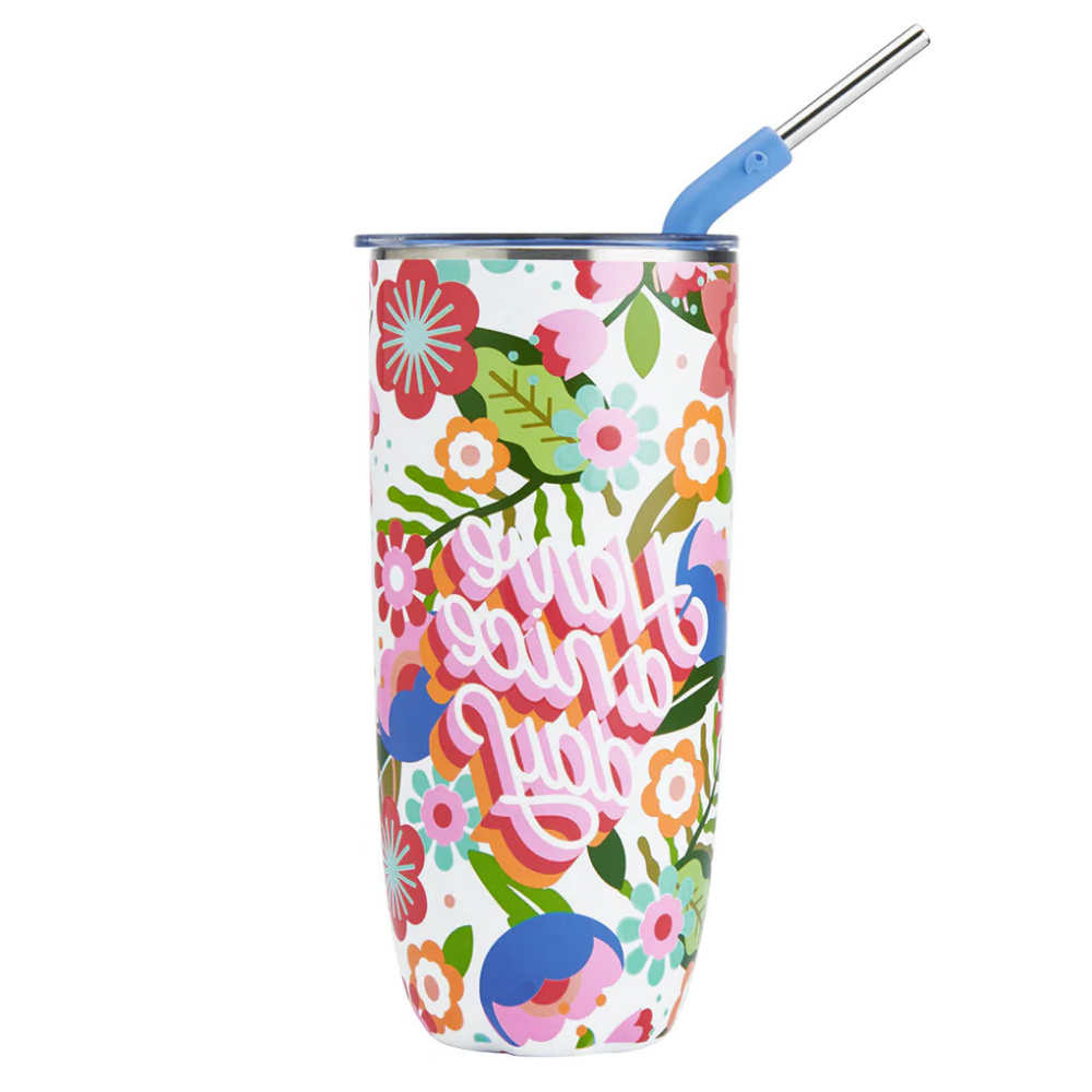 Cốc cách nhiệt S'Well bằng thép không gỉ, 700ml, kèm ống hút