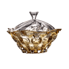 Thố pha lê Bohemia Samba 21cm nhiều màu