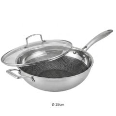 Chảo sâu lòng tổ ong Galactic La gourmet 20/24/28cm có nắp