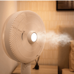 Quạt cây phun sương tạo ẩm cao cấp Joelyns màu trắng