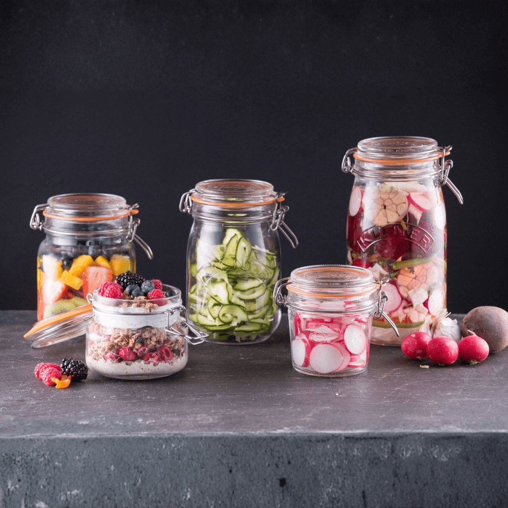 Set 6 hũ thuỷ tinh tròn kín KILNER