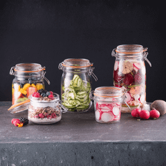 Set 6 hũ thuỷ tinh tròn kín KILNER