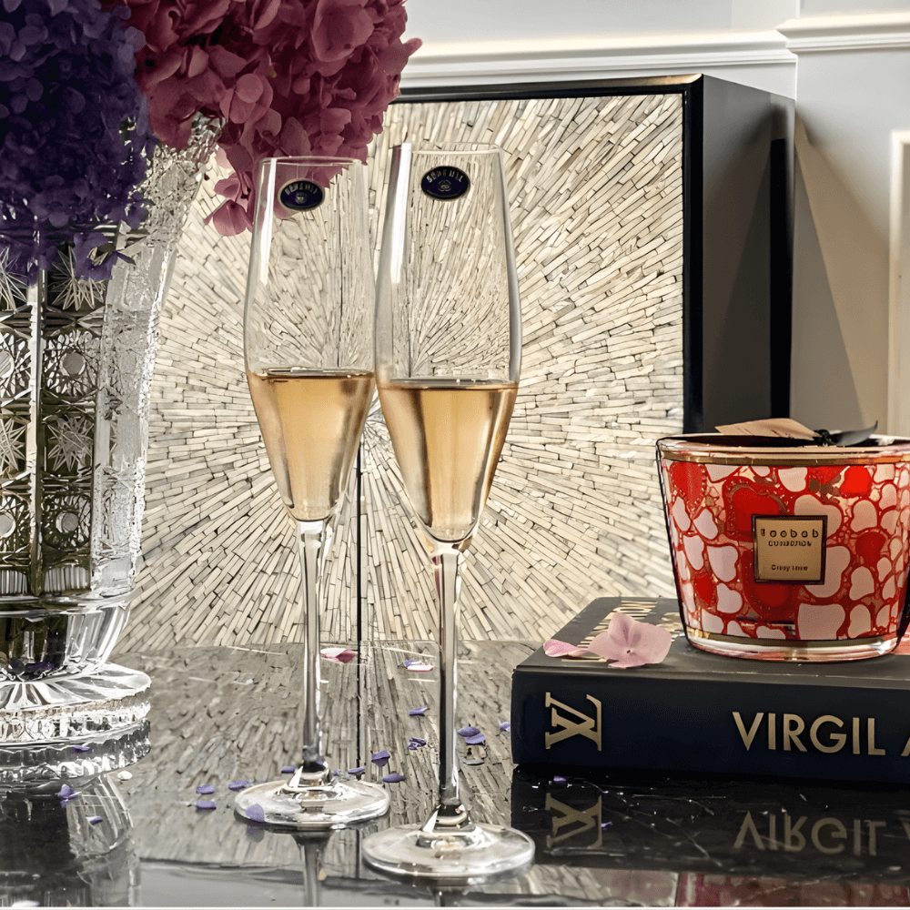 Set 6 ly champagne Loxia 210ml Crystal Bohemia