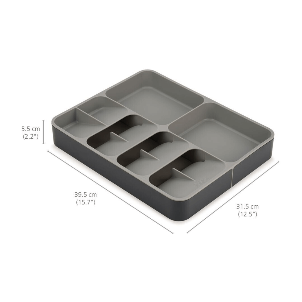 Bộ khay chia ngăn kéo, để dao thìa dĩa Joseph Joseph 85166 DrawerStore Grey
