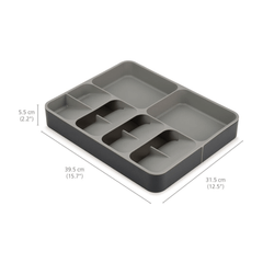 Bộ khay chia ngăn kéo, để dao thìa dĩa Joseph Joseph 85166 DrawerStore Grey