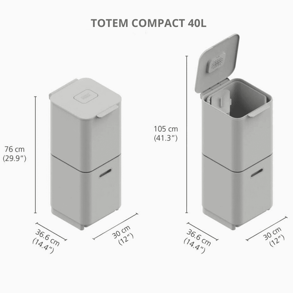 Thùng rác phân loại và khử mùi 3 ngăn Joseph Joseph Totem 40L/60L