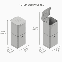 Thùng rác phân loại và khử mùi 3 ngăn Joseph Joseph Totem 40L/60L