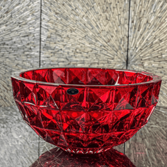 Tô pha lê Crystal Bohemia Diamond 28, 33 cm nhiều màu