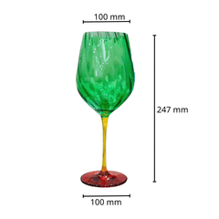 Set 6 ly vang Uria màu 600ml Crystal Bohemia