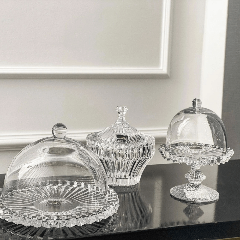 Đĩa chân đế có nắp Rogaska Windsor 12cm