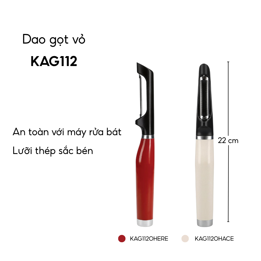 Dao gọt vỏ KitchenAid Coreline KAG112 nhiều màu