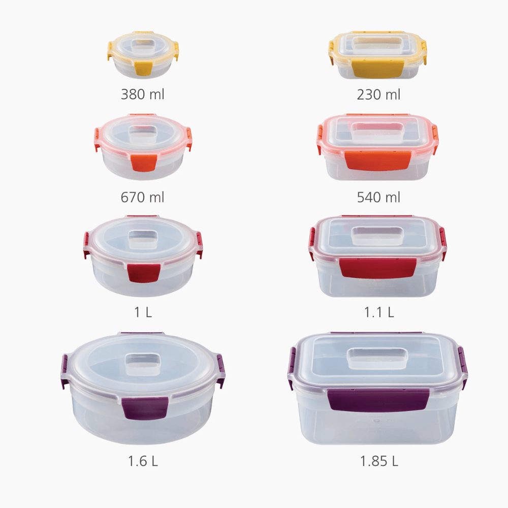 Bộ 8 Hộp Tròn & Vuông Joseph Joseph 1000013