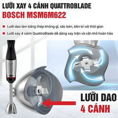 Máy xay cầm tay BOSCH MSM6M622 màu bạc