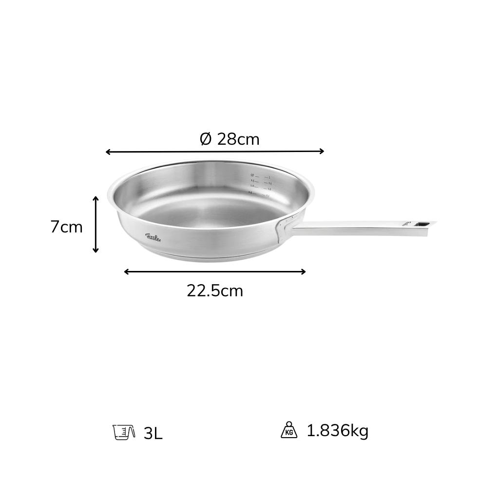 Chảo Fissler Profi Original Collection 24cm/28cm made in Germany (lòng trơn)