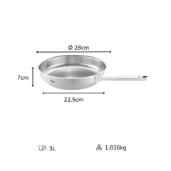 Chảo Fissler Profi Original Collection 24cm/28cm made in Germany (lòng trơn)