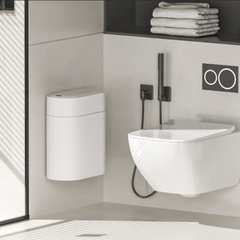 Thùng rác cảm ứng ELPHECO cánh bướm nhựa 9L có tính năng hút chặt túi rác màu trắng ELPH6737